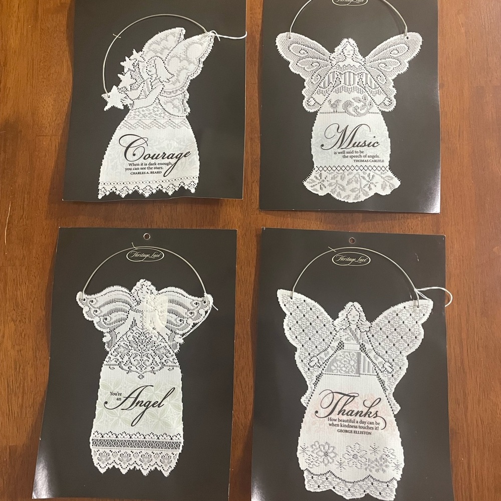 Angel Wall Hanging set of 4 Heritage Lace brand